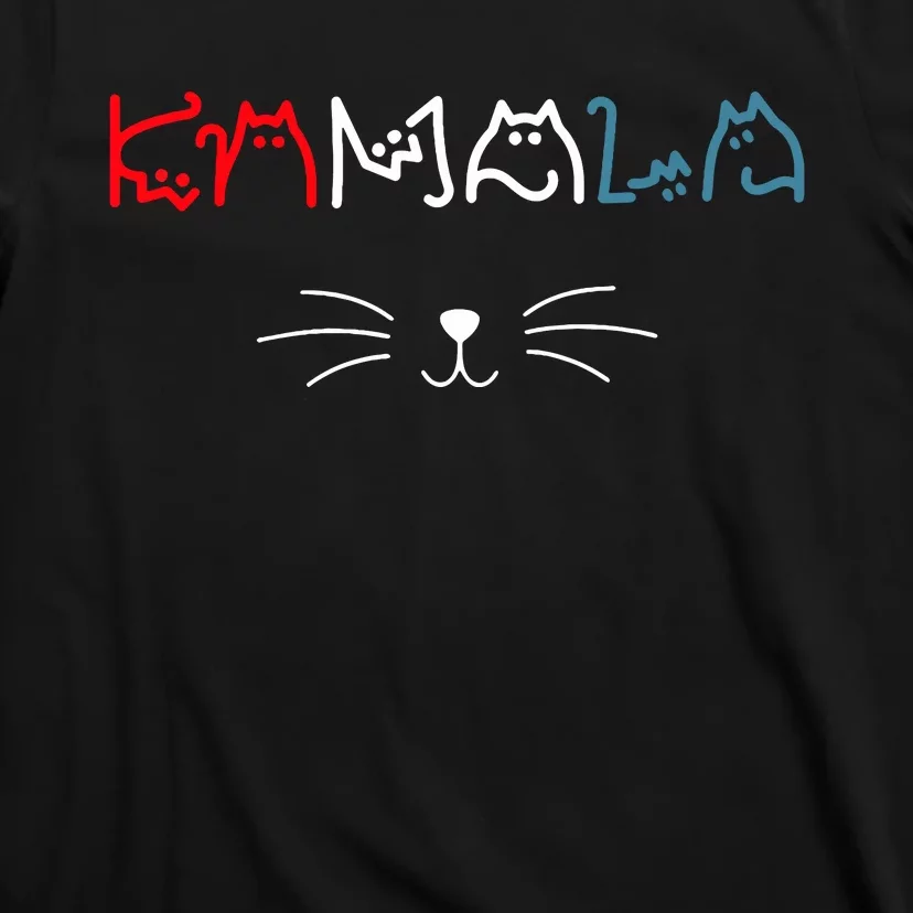 Kamala Harris Cat Lettering Positive Funny T-Shirt