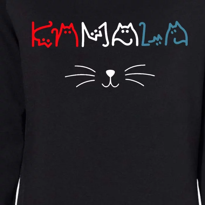 Kamala Harris Cat Lettering Positive Funny Womens California Wash Sweatshirt