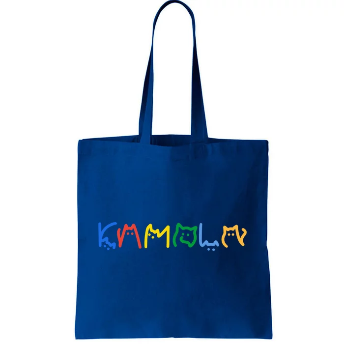 Kamala Harris Colorful Cat Lettering Funny Great Gift Tote Bag