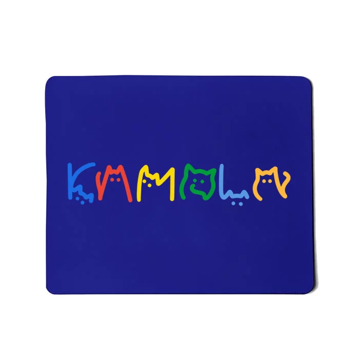 Kamala Harris Colorful Cat Lettering Funny Great Gift Mousepad