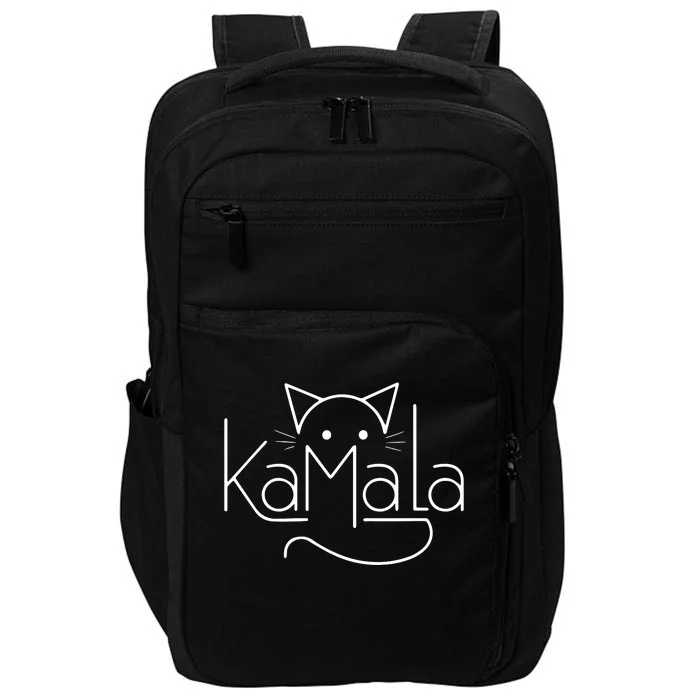 Kamala Harris Cat Lettering Positive Minimalist Impact Tech Backpack