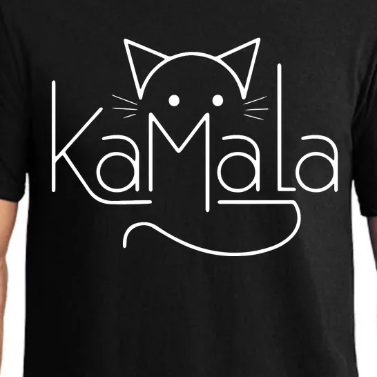 Kamala Harris Cat Lettering Positive Minimalist Pajama Set