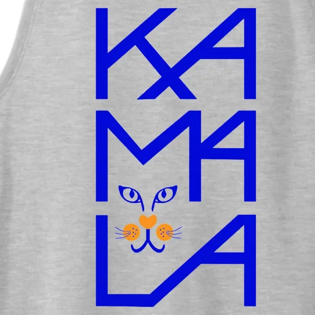 Kamala Harris Cat Funny 2024 President Ladies Tri-Blend Wicking Tank