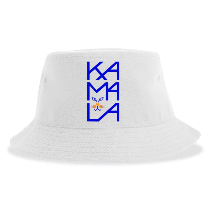 Kamala Harris Cat Funny 2024 President Sustainable Bucket Hat