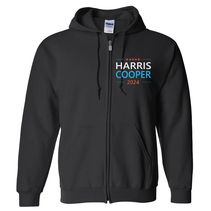 Kamala Harris Cooper 2024 For President Democrat Patriotic Full Zip Hoodie