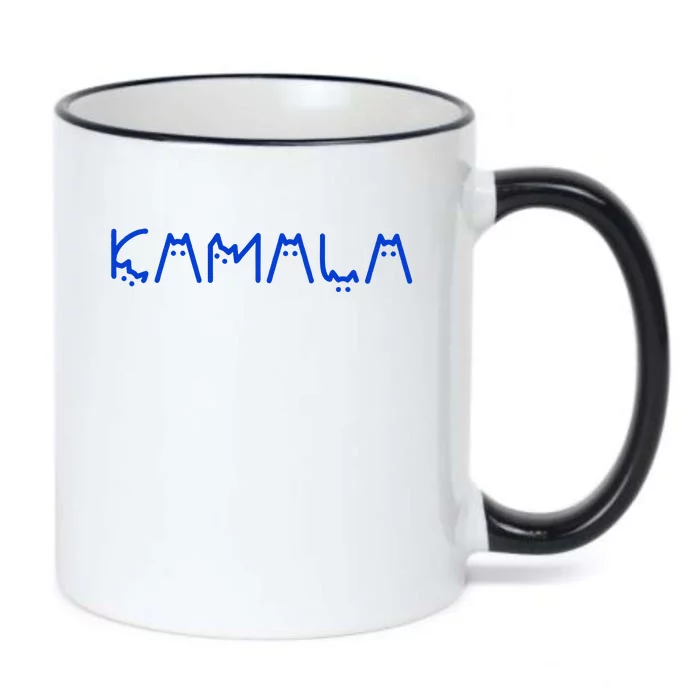 Kamala Harris Cat Lettering Positive Funny Black Color Changing Mug