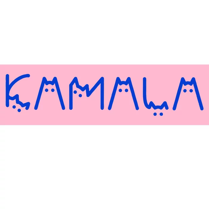 Kamala Harris Cat Lettering Positive Funny Bumper Sticker