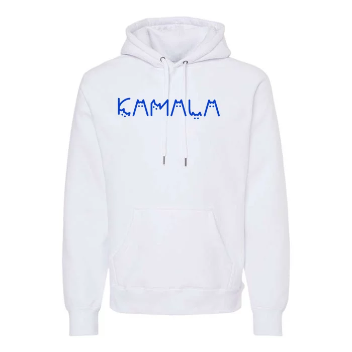 Kamala Harris Cat Lettering Positive Funny Premium Hoodie