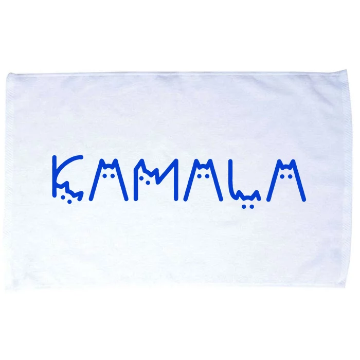 Kamala Harris Cat Lettering Positive Funny Microfiber Hand Towel