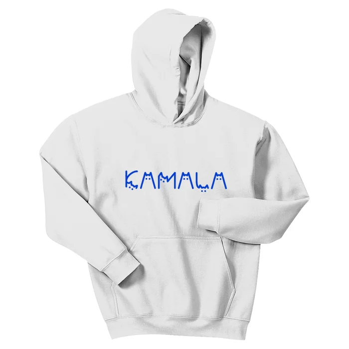 Kamala Harris Cat Lettering Positive Funny Kids Hoodie