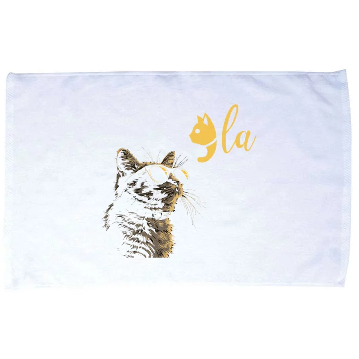 Kamala Harris Cat Lettering Alphabet Cat Lady Microfiber Hand Towel