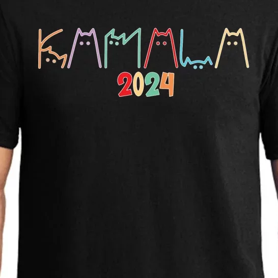 Kamala Harris Cat Lettering Pajama Set