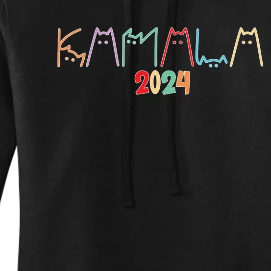 Kamala Harris Cat Lettering Women's Pullover Hoodie