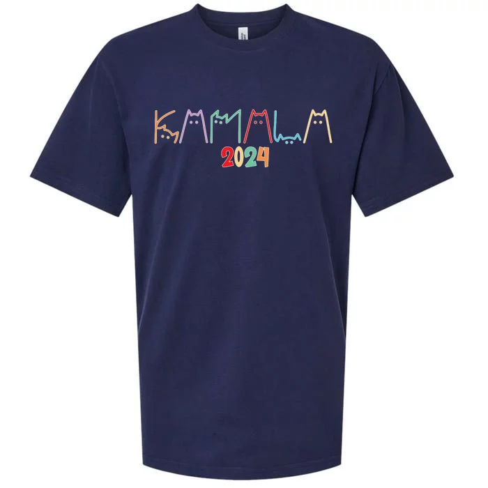 Kamala Harris Cat Lettering Sueded Cloud Jersey T-Shirt