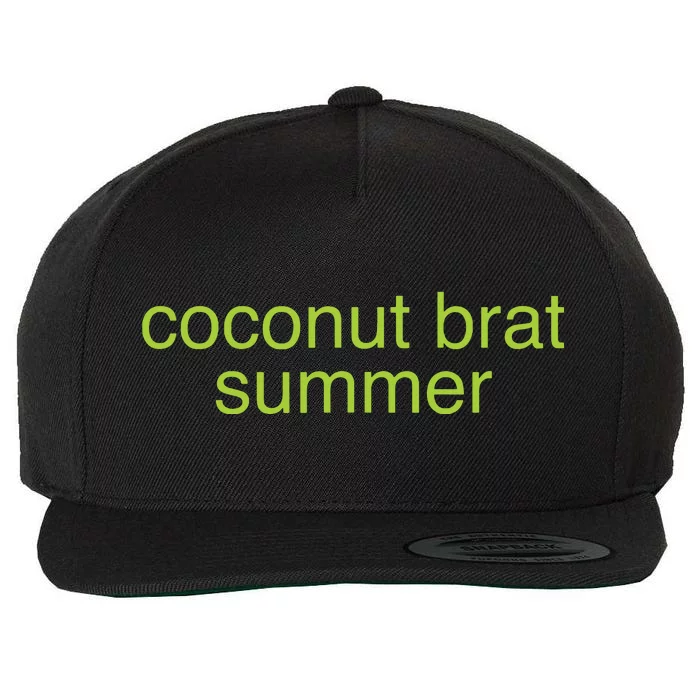 Kamala Harris Coconut Brat Summer Pop Culture Girlie 2024 Wool Snapback Cap