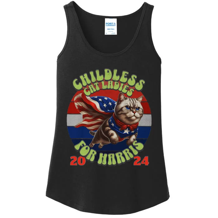 Kamala Harris Cat Lady 2024 Ladies Essential Tank