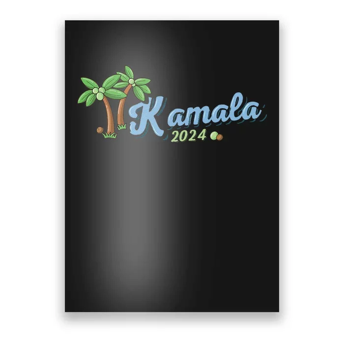 Kamala Harris Coconut Tree 2024 Democrat For President Gift Poster