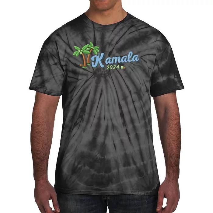 Kamala Harris Coconut Tree 2024 Democrat For President Gift Tie-Dye T-Shirt