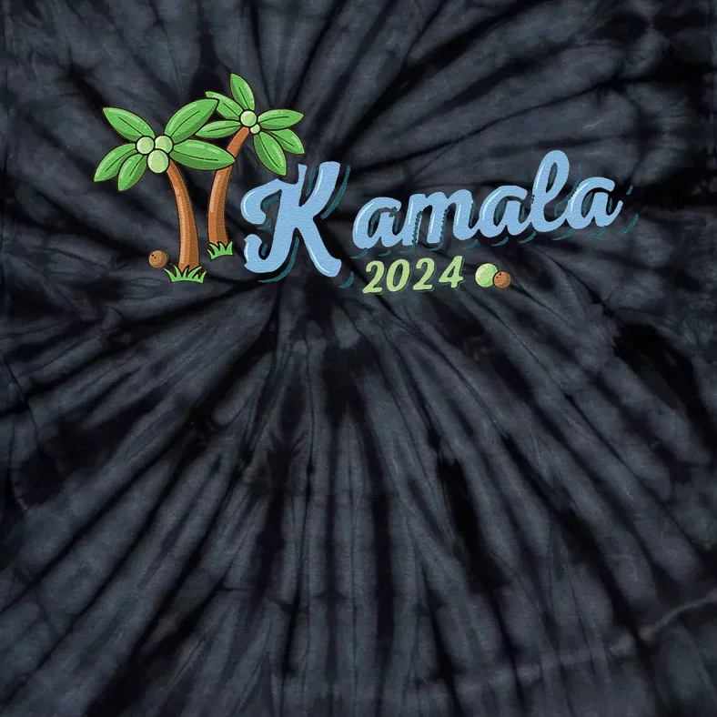 Kamala Harris Coconut Tree 2024 Democrat For President Gift Tie-Dye T-Shirt