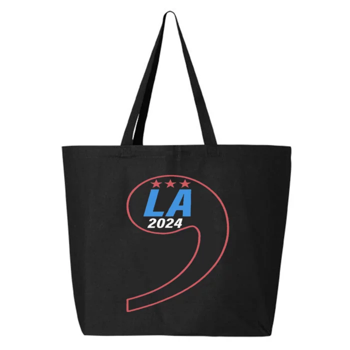 Kamala Harris Comma La 2024 First Female President 25L Jumbo Tote