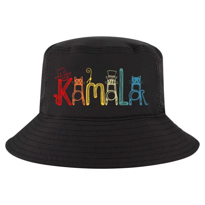 Kamala Harris Cat Lettering Positive Funny Gift Cool Comfort Performance Bucket Hat