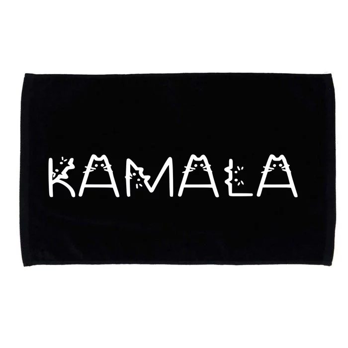 Kamala Harris Cat Lettering Positive Microfiber Hand Towel