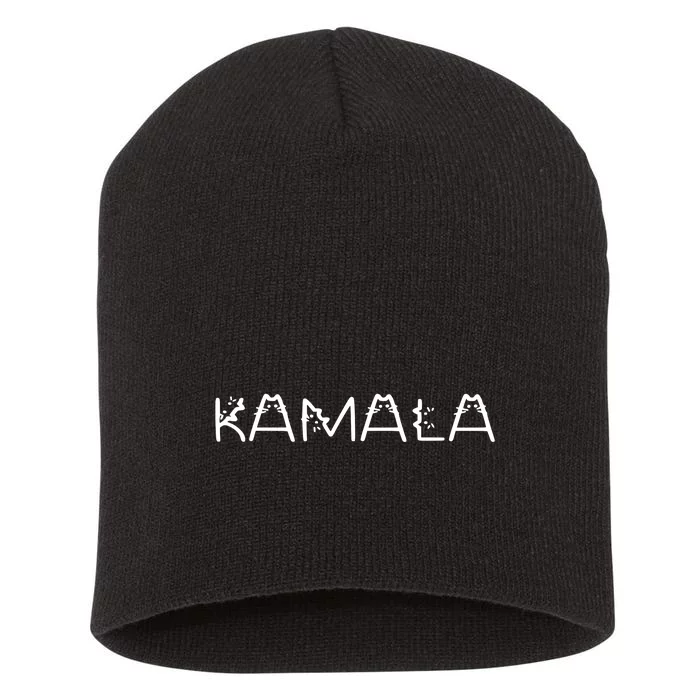 Kamala Harris Cat Lettering Positive Short Acrylic Beanie