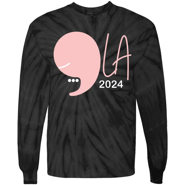 Kamala Harris Comma La Pearls Tie-Dye Long Sleeve Shirt