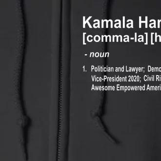 Kamala Harris Comma La Pronunciation Full Zip Hoodie