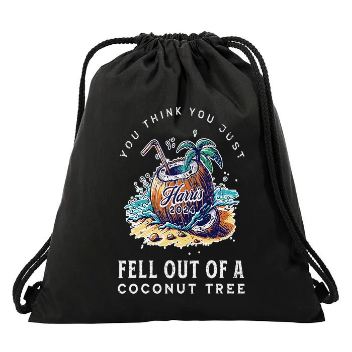 Kamala Harris Coconut Tree Harris For President Election Drawstring Bag