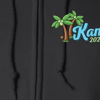 Kamala Harris Coconut Tree 2024 Democrat For President Full Zip Hoodie