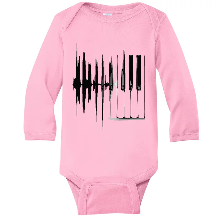 Keyboard Heartbeat Cool Piano And Organ Player Novelty Item Baby Long Sleeve Bodysuit