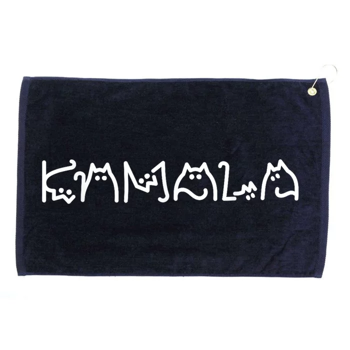 Kamala Harris Cat Lettering Positive Funny Grommeted Golf Towel