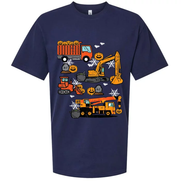 Kid Halloween Construction Trucks Costume Toddler Boy Kid Sueded Cloud Jersey T-Shirt