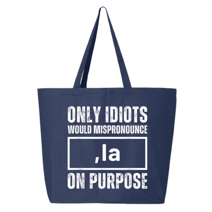 Kamala Harris Comma La President 2024 Mispronounce 25L Jumbo Tote