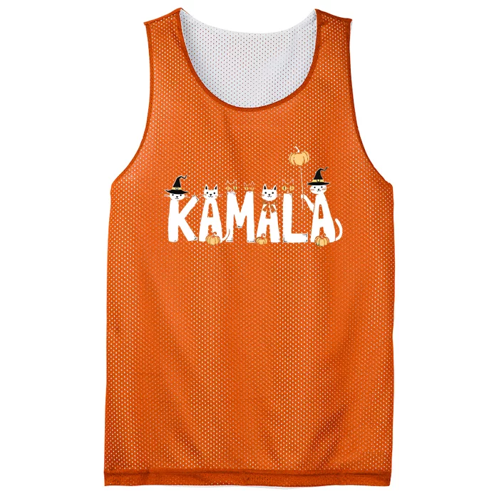 Kamala Halloween Cat Lover Witch Name Design Mesh Reversible Basketball Jersey Tank