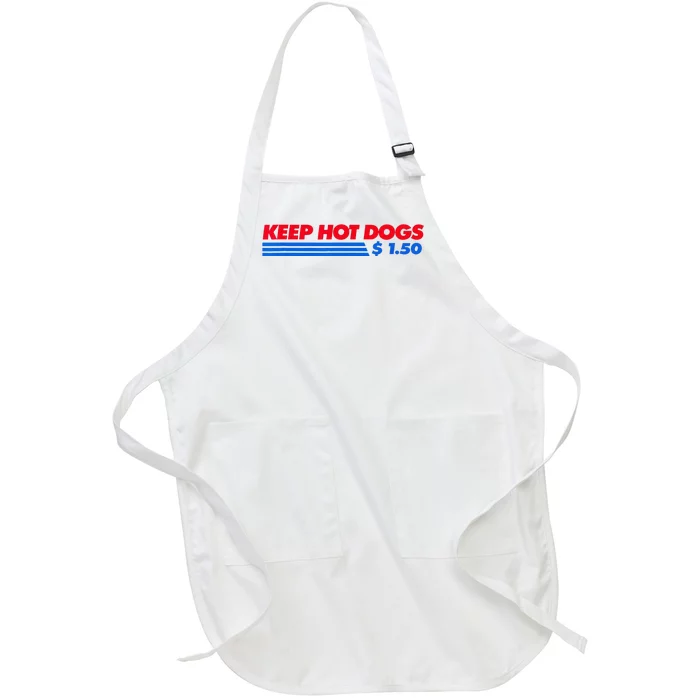 Keep Hot Dogs $1.50 Full-Length Apron With Pocket