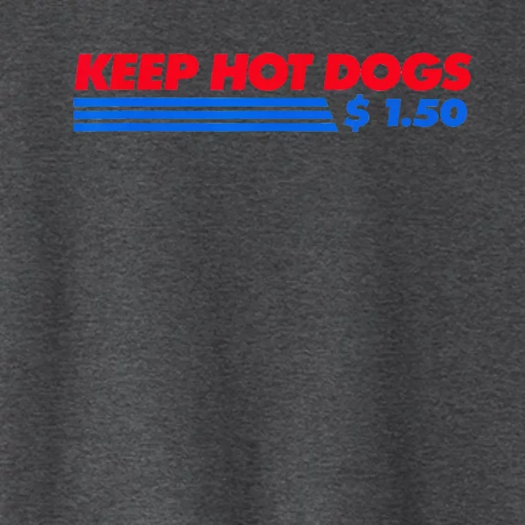 Keep Hot Dogs $1.50 Women's Crop Top Tee