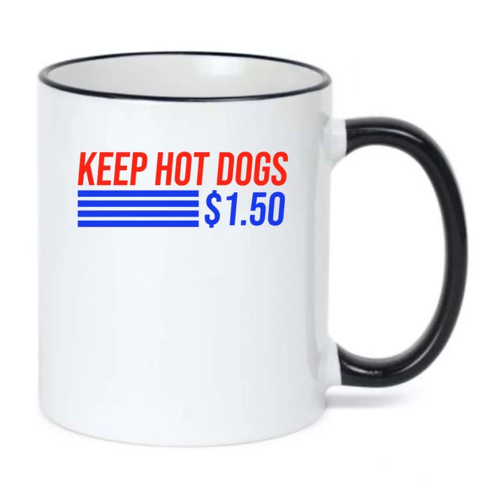 Keep Hot Dogs $1.50 Dollars Black Color Changing Mug