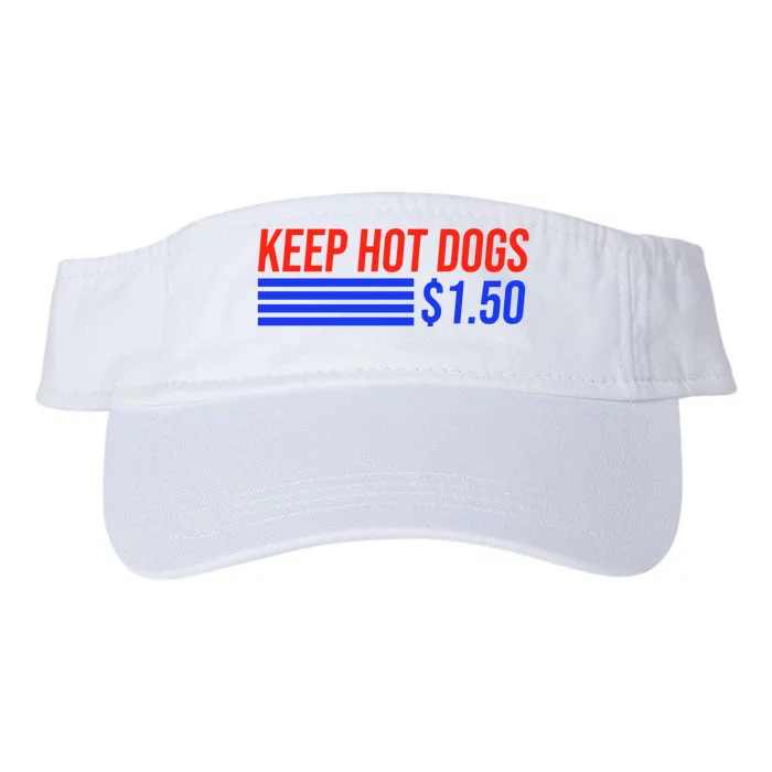 Keep Hot Dogs $1.50 Dollars Valucap Bio-Washed Visor