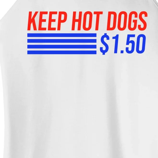 Keep Hot Dogs $1.50 Dollars Women’s Perfect Tri Rocker Tank