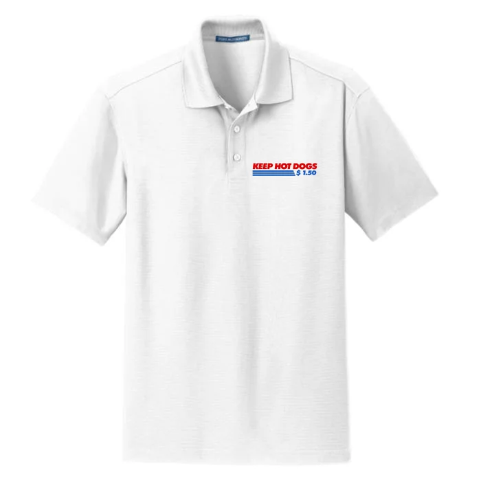 Keep Hot Dogs $1.50 Dollars Dry Zone Grid Performance Polo