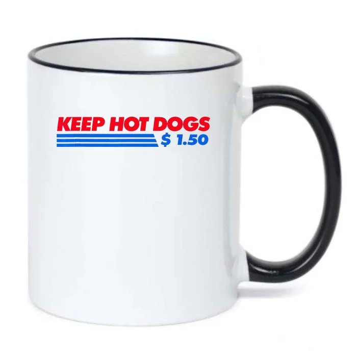 Keep Hot Dogs $1.50 Black Color Changing Mug