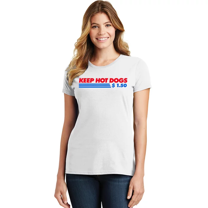 Keep Hot Dogs $1.50 Women's T-Shirt