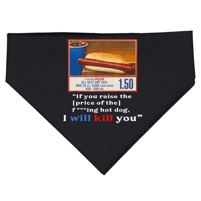 Keep Hot Dogs $1.50 Hot Dog Lover Hotdog Meme USA-Made Doggie Bandana