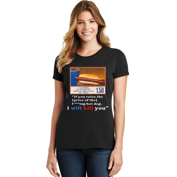 Keep Hot Dogs $1.50 Hot Dog Lover Hotdog Meme Women's T-Shirt