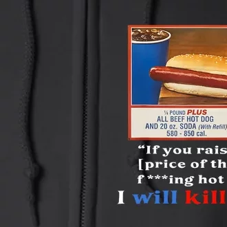 Keep Hot Dogs $1.50 Hot Dog Lover Hotdog Meme Full Zip Hoodie