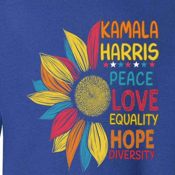 Kamala Harris Diversity Peace And Equality Gift Toddler Sweatshirt