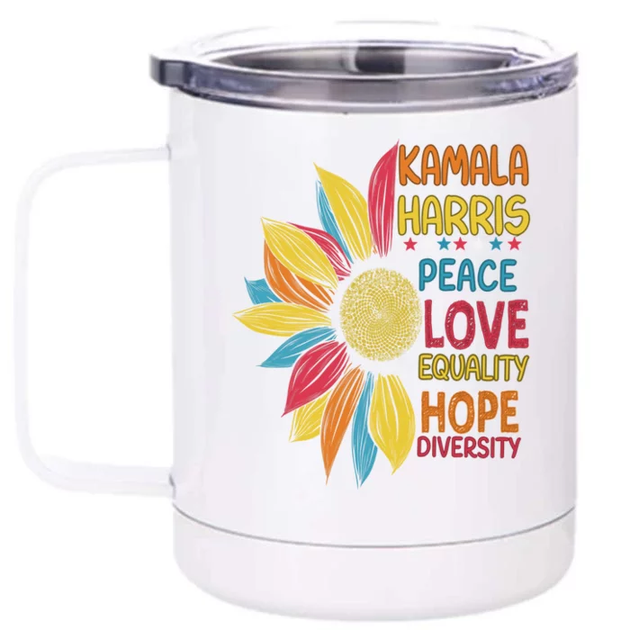 Kamala Harris Diversity Peace And Equality Gift Front & Back 12oz Stainless Steel Tumbler Cup