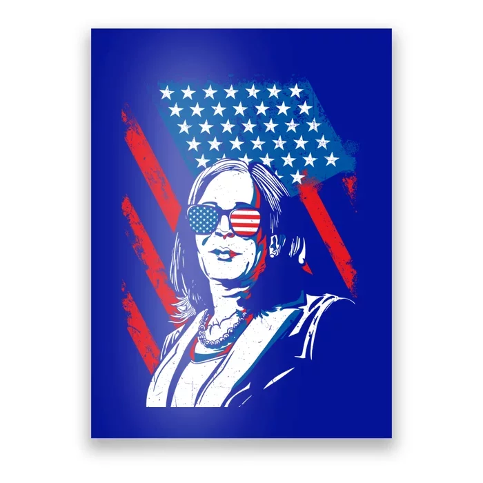 Kamala Harris Democratic American Flag Meaningful Gift Poster